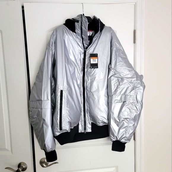 🆕️ 🏀 AIR JORDAN CHROME SILVER MENS JACKET XXL TALL